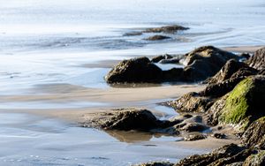 Preview wallpaper coast, rocks, sea, landscape, nature