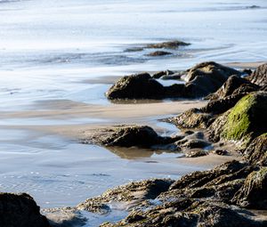 Preview wallpaper coast, rocks, sea, landscape, nature