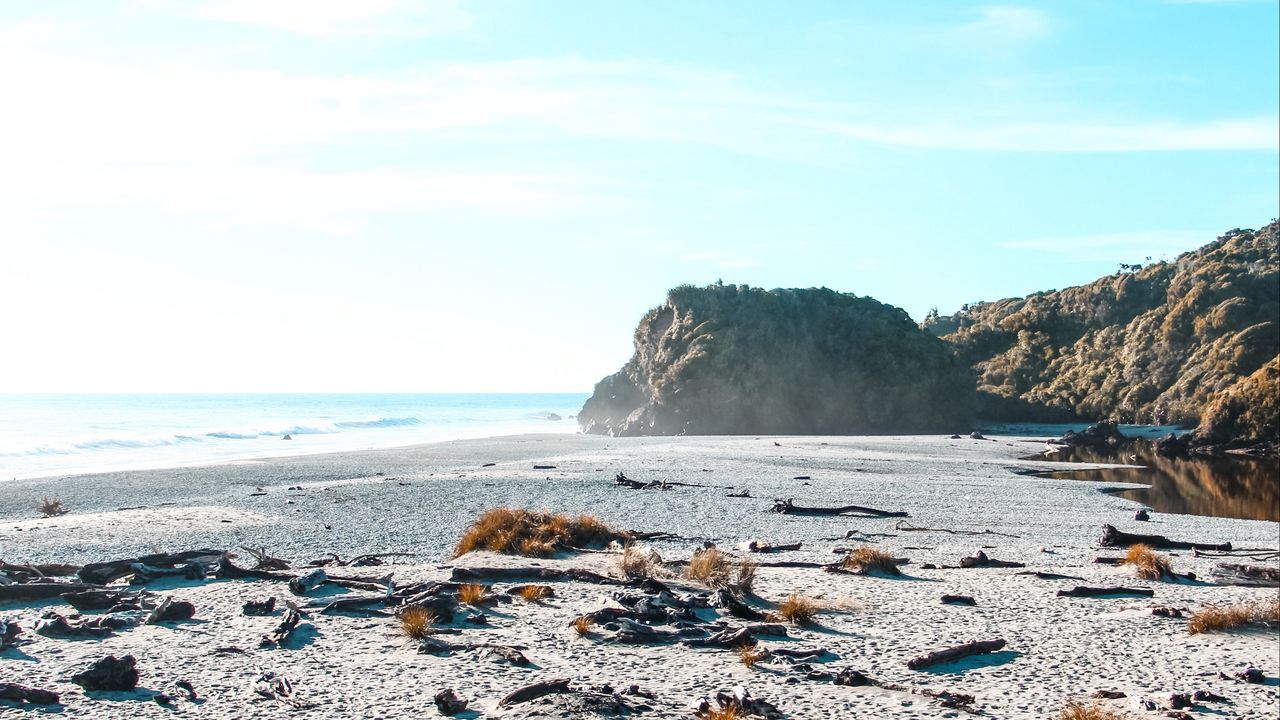 Wallpaper coast, rocks, sea, beach