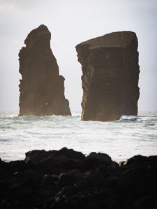 Preview wallpaper coast, rocks, sea, water