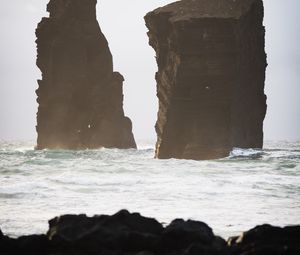 Preview wallpaper coast, rocks, sea, water