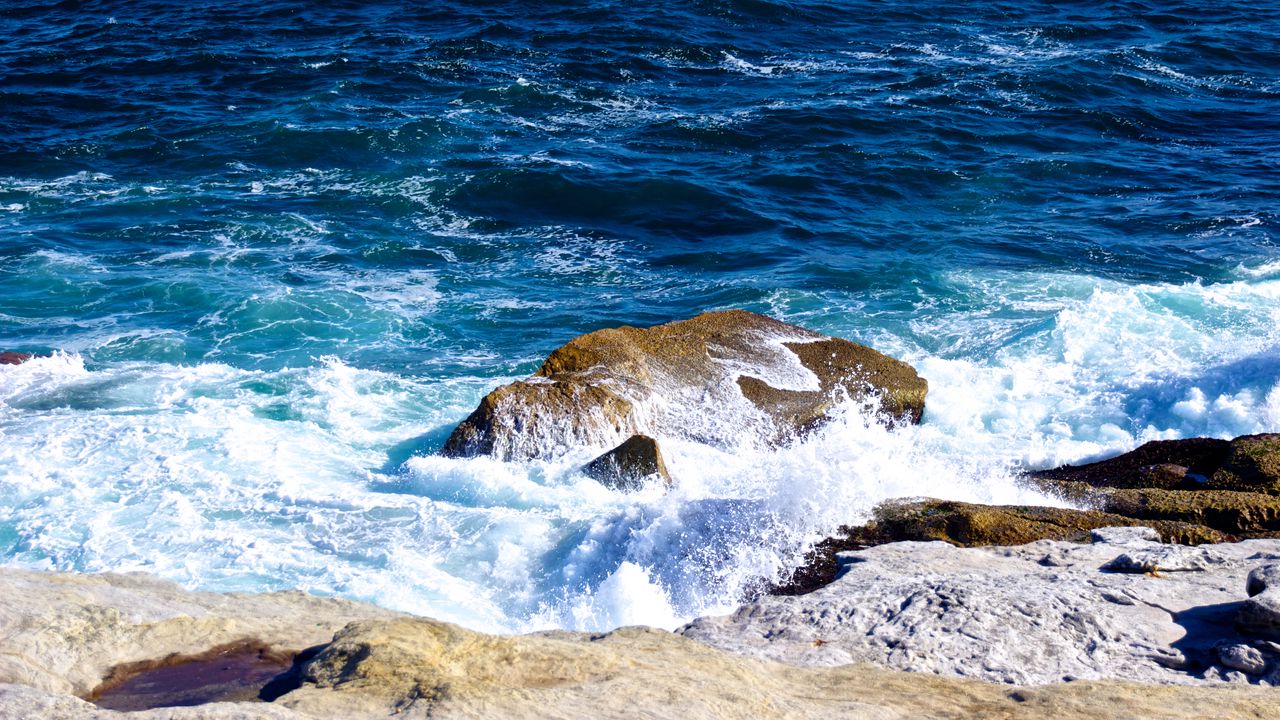 Wallpaper coast, rocks, sea, waves