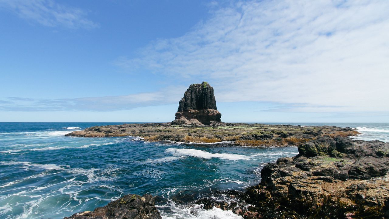 Wallpaper coast, rocks, sea, water, waves