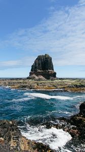 Preview wallpaper coast, rocks, sea, water, waves