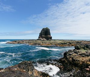 Preview wallpaper coast, rocks, sea, water, waves