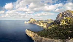 Preview wallpaper coast, rocks, sea, nature, landscape