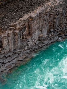 Preview wallpaper coast, rocks, surf, stones, sea