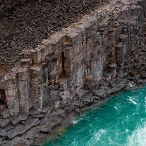 Preview wallpaper coast, rocks, surf, stones, sea