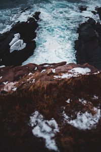 Preview wallpaper coast, rocks, water, stones, waves
