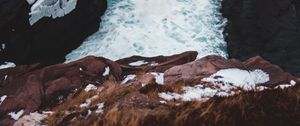 Preview wallpaper coast, rocks, water, stones, waves