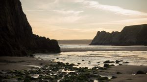 Preview wallpaper coast, rocks, water, landscape