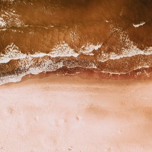 Preview wallpaper coast, sand, aerial view, sea, water