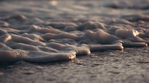 Preview wallpaper coast, sand, foam, glare