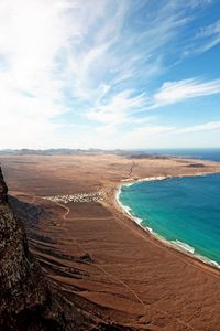 Preview wallpaper coast, sand, land, blue water, sea