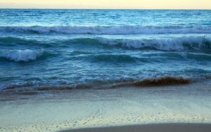 Preview wallpaper coast, sand, sea, waves, nature