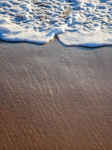 Preview wallpaper coast, sand, sea, foam, nature