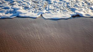 Preview wallpaper coast, sand, sea, foam, nature