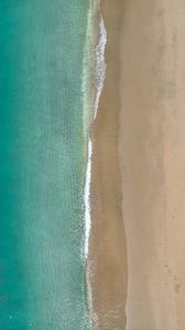 Preview wallpaper coast, sea, aerial view, beach, sand