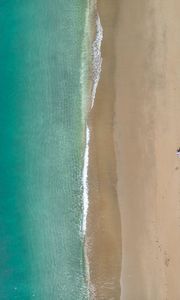 Preview wallpaper coast, sea, aerial view, beach, sand