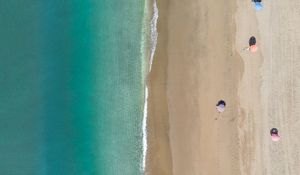 Preview wallpaper coast, sea, aerial view, beach, sand