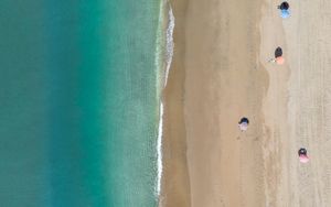 Preview wallpaper coast, sea, aerial view, beach, sand