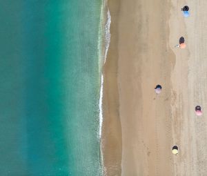Preview wallpaper coast, sea, aerial view, beach, sand