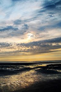 Preview wallpaper coast, sea, clouds, sky, dark, nature