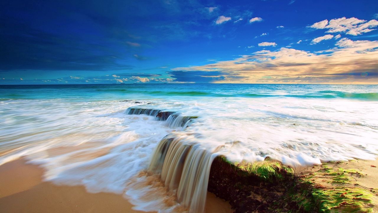 Wallpaper coast, sea, day, wave, water, eminence