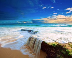 Preview wallpaper coast, sea, day, wave, water, eminence