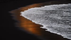 Preview wallpaper coast, sea, foam, sunset