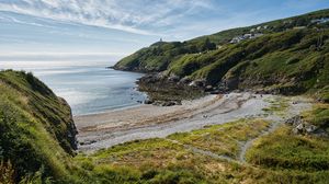 Preview wallpaper coast, sea, hills, landscape