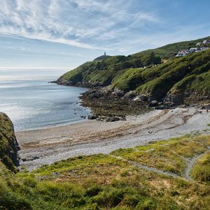Preview wallpaper coast, sea, hills, landscape