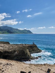 Preview wallpaper coast, sea, hills, landscape, nature