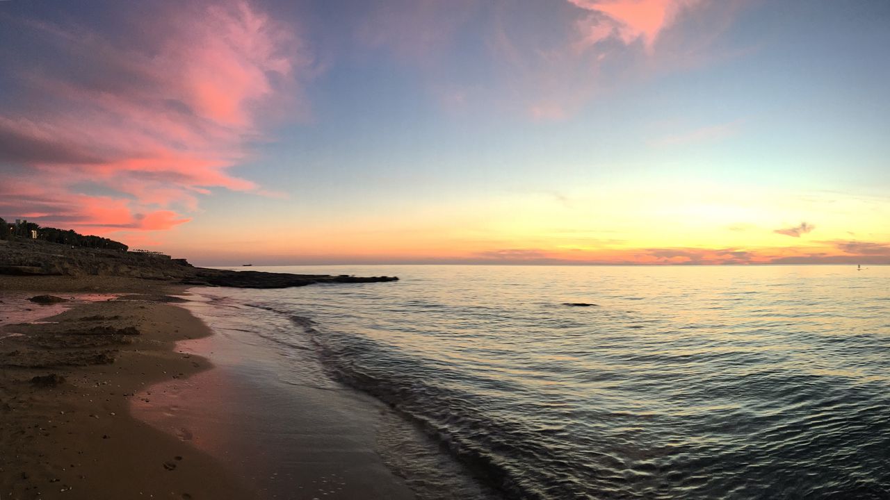 Wallpaper coast, sea, nature, horizon, sky