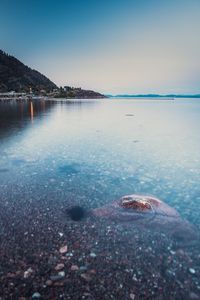 Preview wallpaper coast, sea, pebbles, sky
