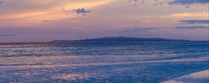 Preview wallpaper coast, sea, ripples, horizon, clouds