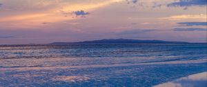 Preview wallpaper coast, sea, ripples, horizon, clouds