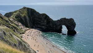 Preview wallpaper coast, sea, rock, arch, nature, beach