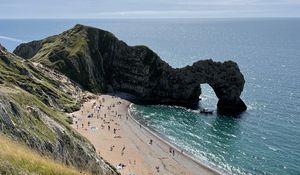 Preview wallpaper coast, sea, rock, arch, nature, beach