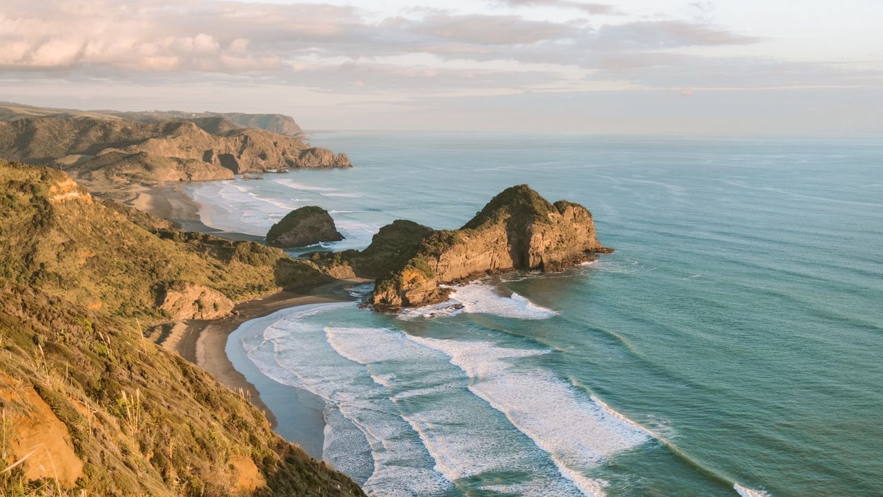 Wallpaper coast, sea, rocks, landscape