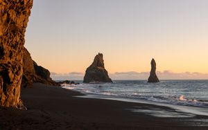 Preview wallpaper coast, sea, rocks, landscape, nature