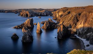 Preview wallpaper coast, sea, rocks, water, land, landscape