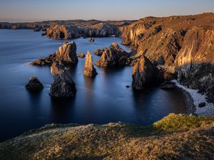 Preview wallpaper coast, sea, rocks, water, land, landscape