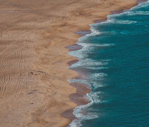 Preview wallpaper coast, sea, sand, foam, beach
