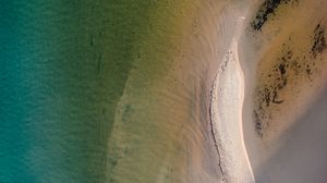 Preview wallpaper coast, sea, sand, aerial view