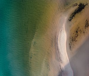 Preview wallpaper coast, sea, sand, aerial view