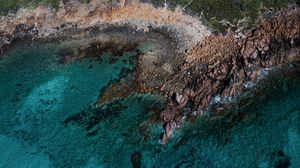 Preview wallpaper coast, sea, stones, landscape