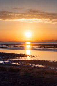 Preview wallpaper coast, sea, sunset, sun, landscape