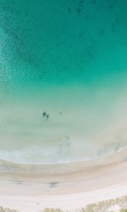 Preview wallpaper coast, sea, surf, aerial view, beach