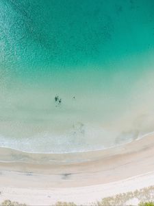 Preview wallpaper coast, sea, surf, aerial view, beach